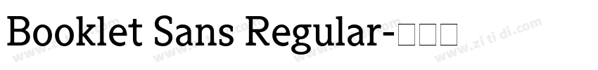 Booklet Sans Regular字体转换